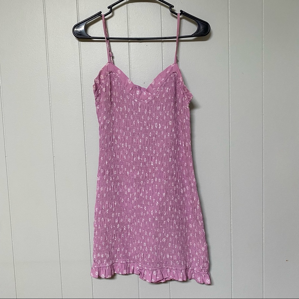 Skylar + Madison 90s Inspired Purple Floral Mini Dress